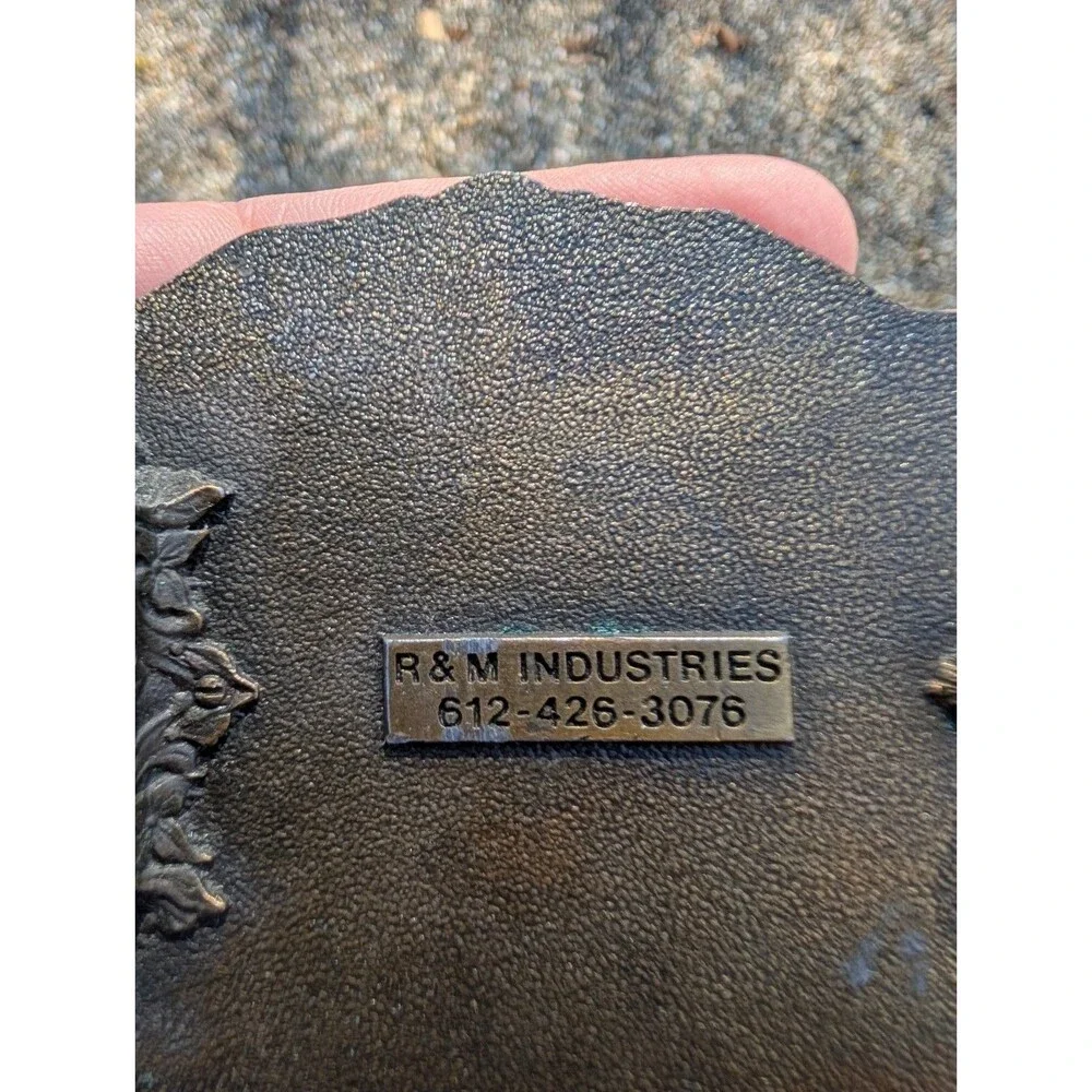 Vintage Union Belt Buckle Brass Operating Engineers Local 156 Kittery Maine
